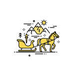 tradycyjny kulig saniami