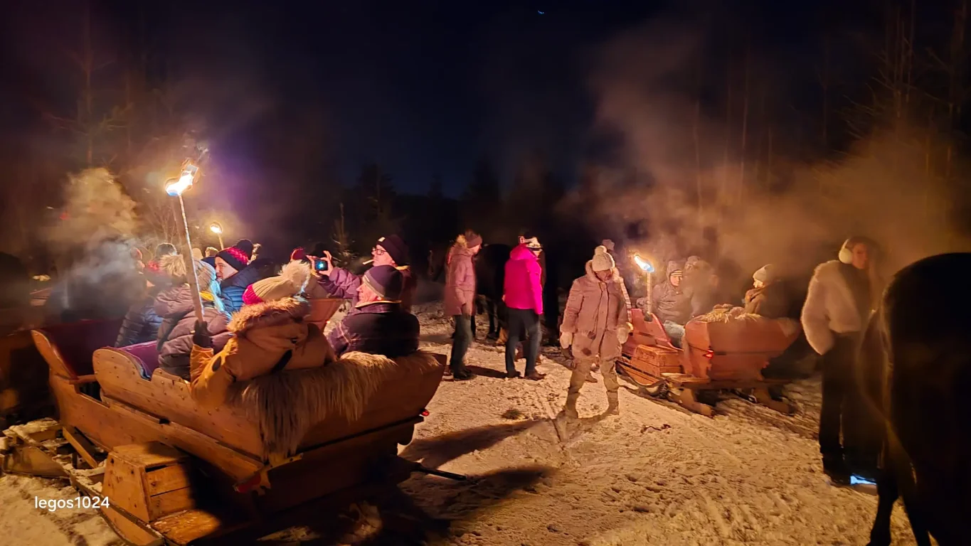 Goście na kuligu z naszego biura podróży